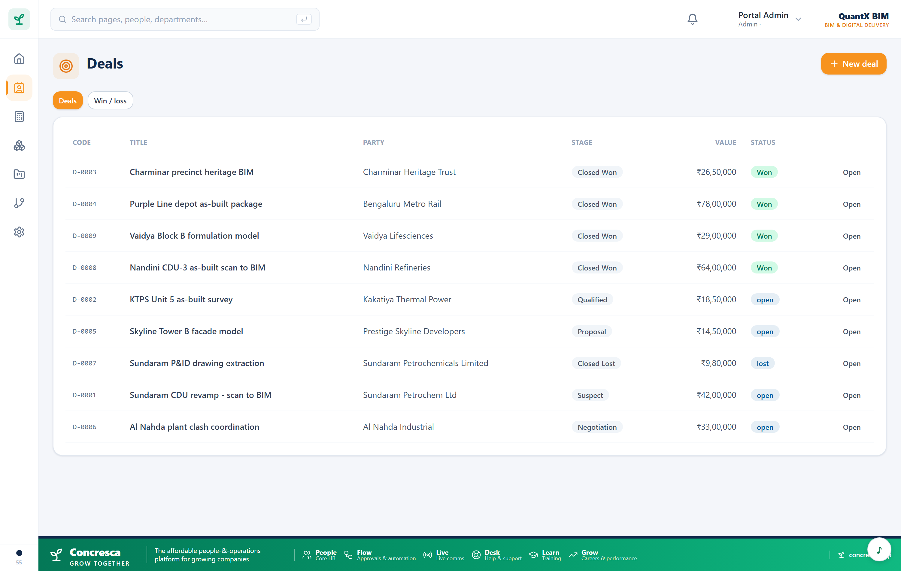 Deals — the pipeline, with follow-ups that do not die in an inbox